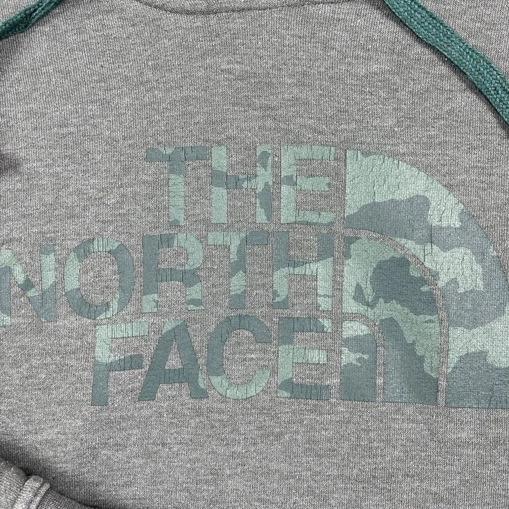 The North Face Sweatshirt Mens Small Green Hoodie Halfdome Camo‎ Fleece Hiker